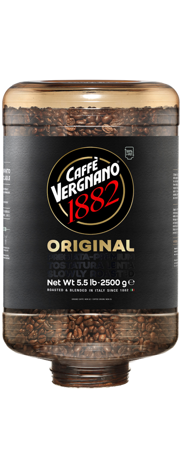 Caffè Vergnano 1882 Line in R-PET Verpackung