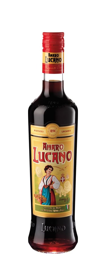 Amaro Lucano glass bottle