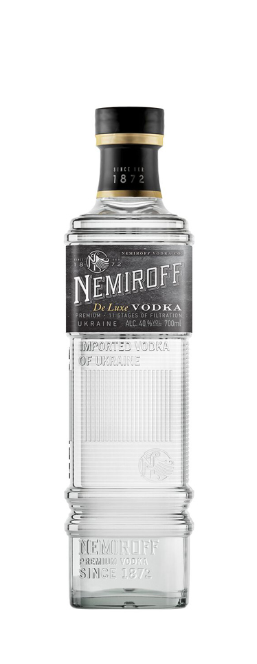 Nemiroff De Luxe glass bottle