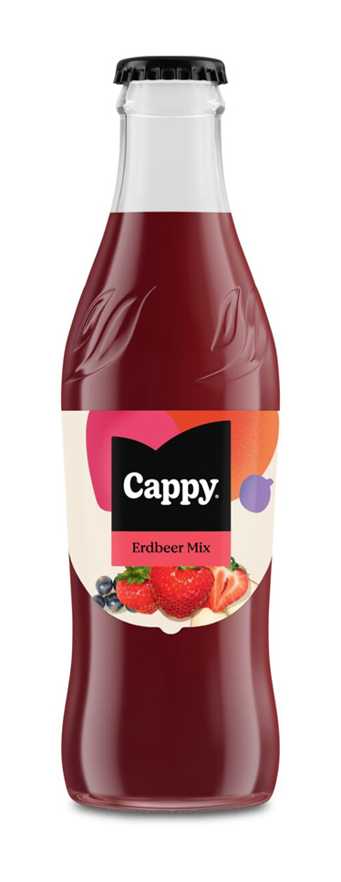 Cappy Strawberry-Mix returnable glass bottle