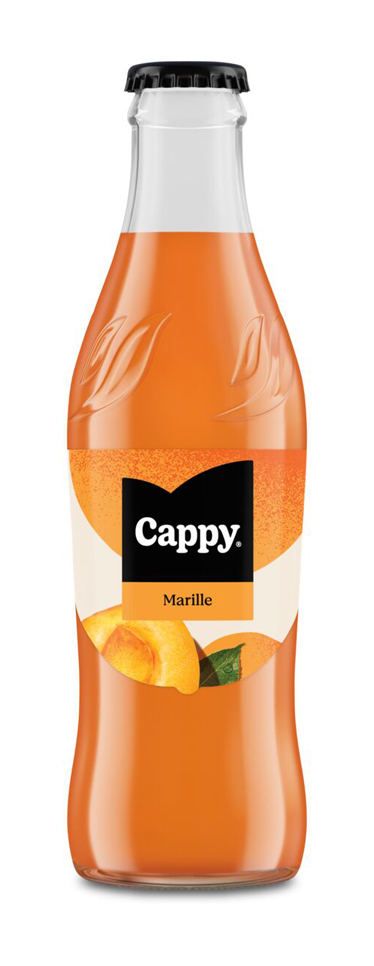 Cappy Apricot returnable glass bottle