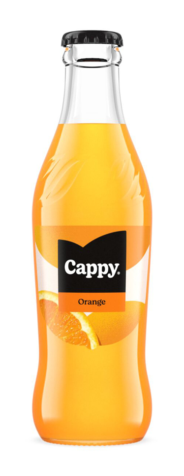 Cappy Orange returnable glass bottle