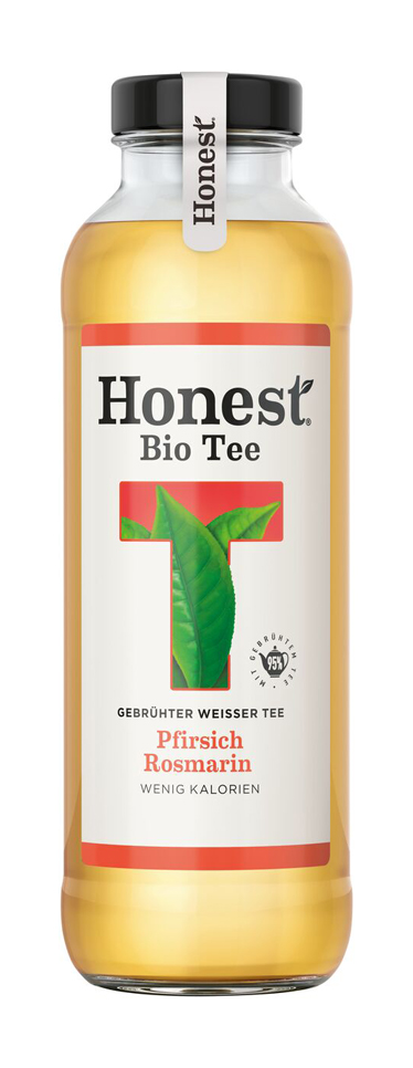Honest Tea Peach-Rosemary glass bottle