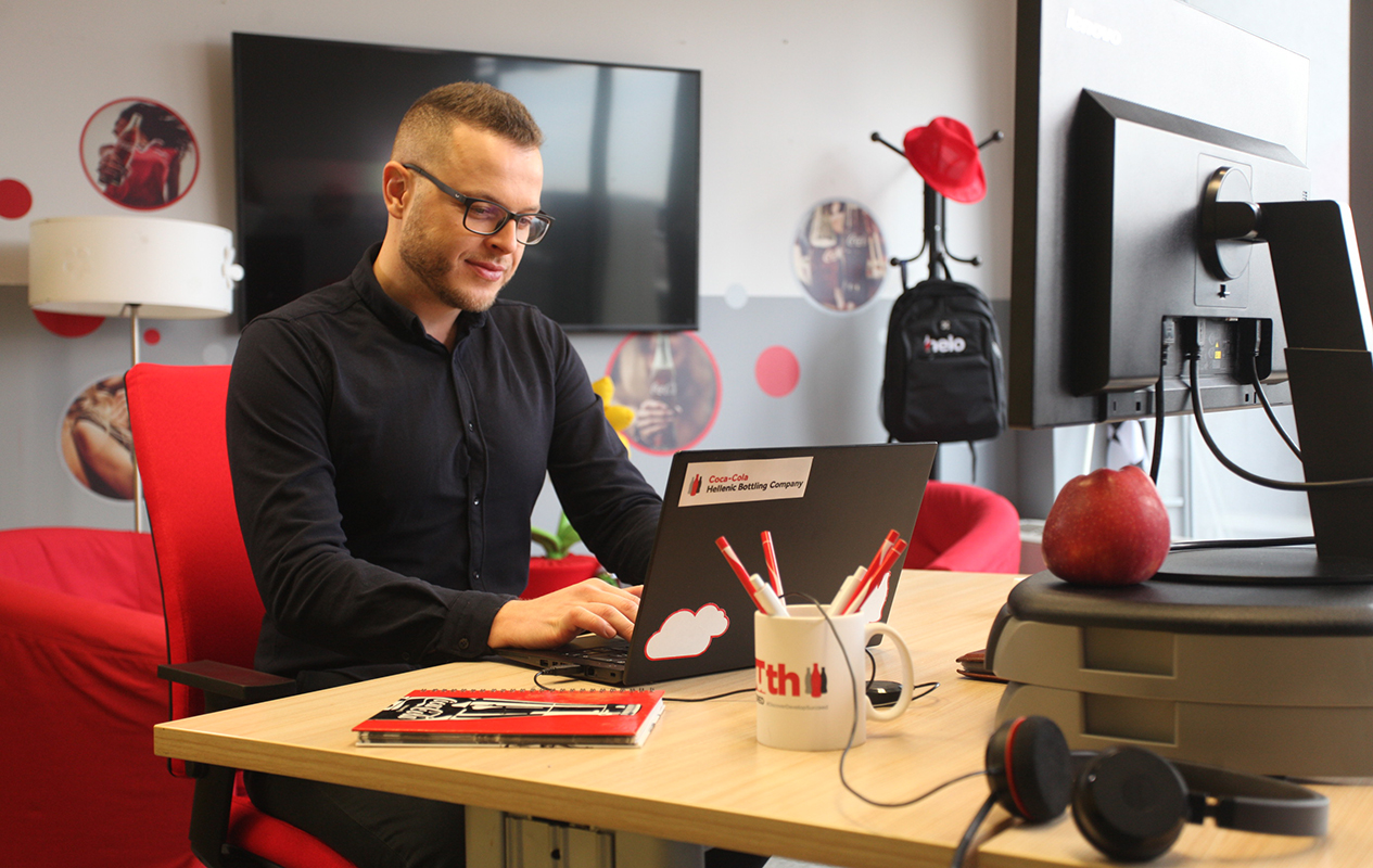 DTPS Employee Working on a Computer