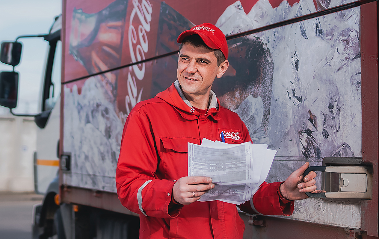 Employee checking shipment