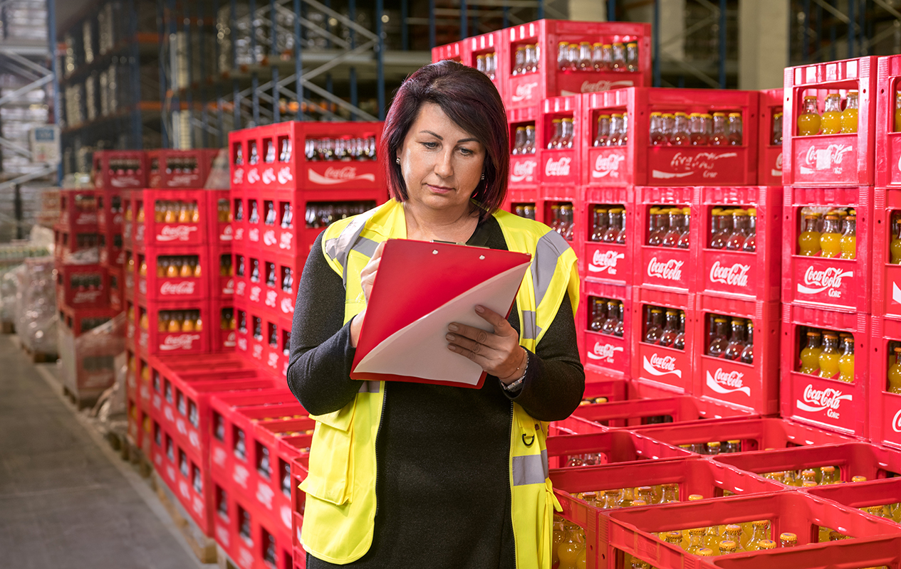 Employee checking products